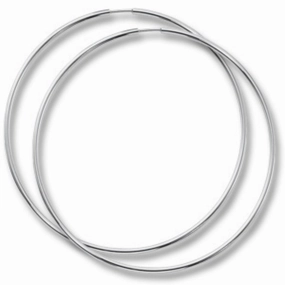 Sterling Silver Endless Wire Hoop Earrings