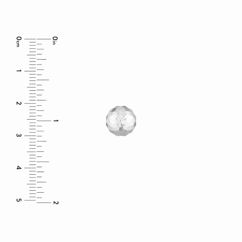 Sterling Silver Faceted Dome Stud Earrings