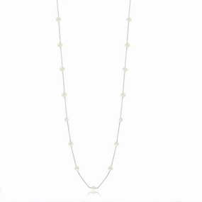 Sterling Silver Freshwater Pearls By The Yard Necklace