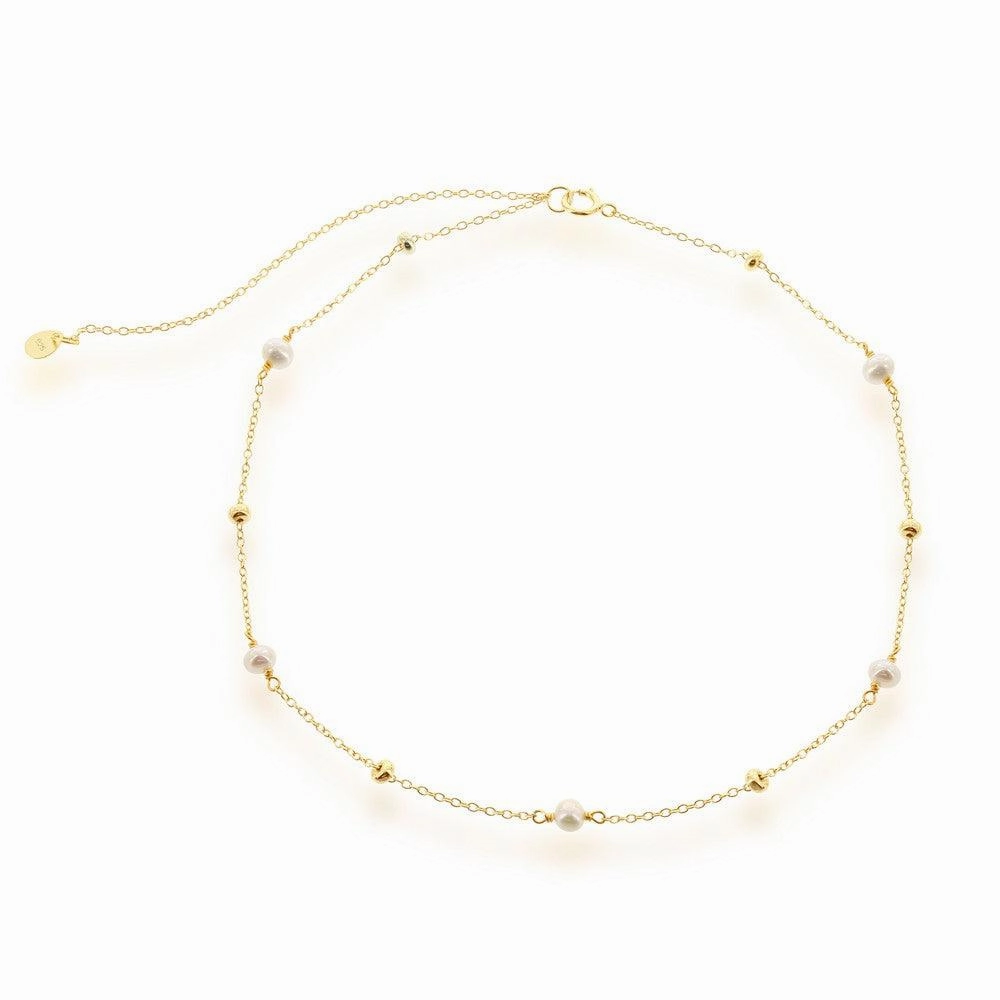 Sterling Silver FWP and Beads By The Yard Choker Necklace