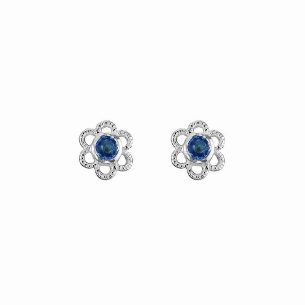 Sterling Silver Gemstone Stud Earrings