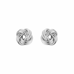 Sterling Silver Love Knot Earrings