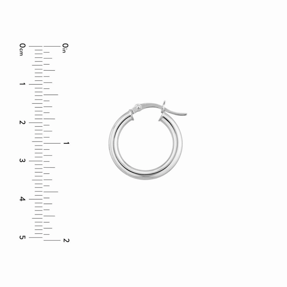 Sterling Silver Polished Hoop Earrings