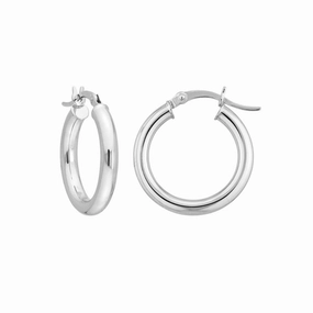 Sterling Silver Polished Hoop Earrings