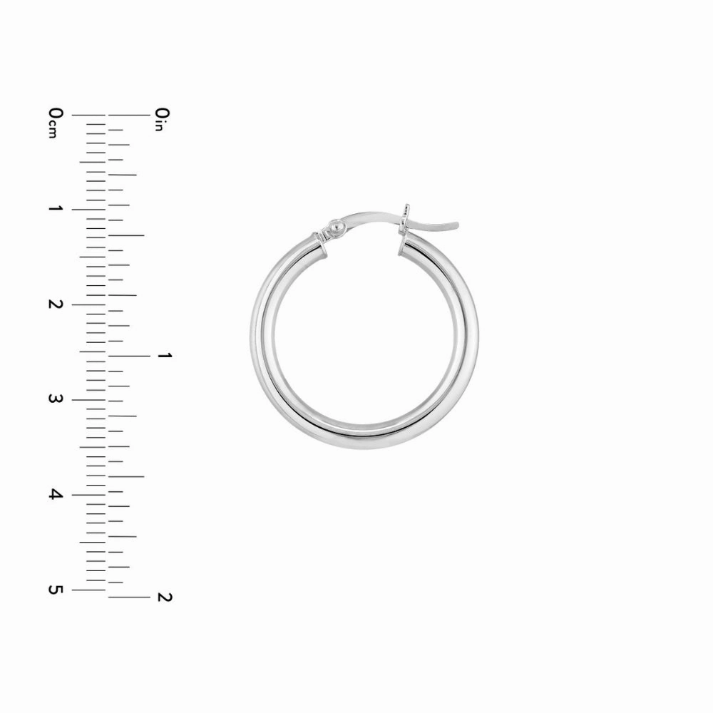 Sterling Silver Polished Hoop Earrings