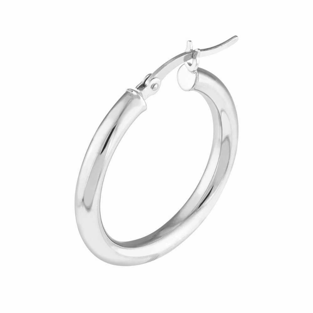 Sterling Silver Polished Hoop Earrings