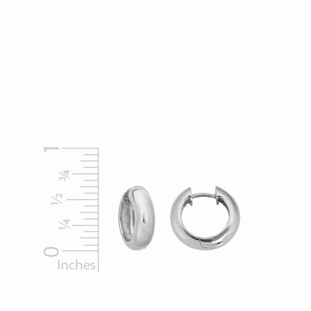 Sterling Silver Round Hoop Earrings