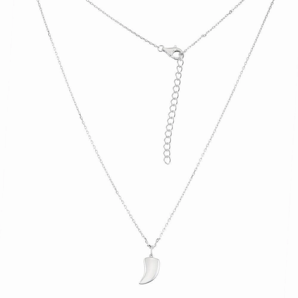 Sterling Silver Small Shiny Spike Necklace