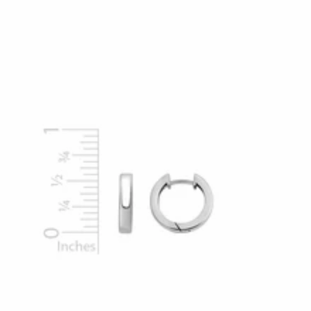 Sterling Silver Square Edged Hoops