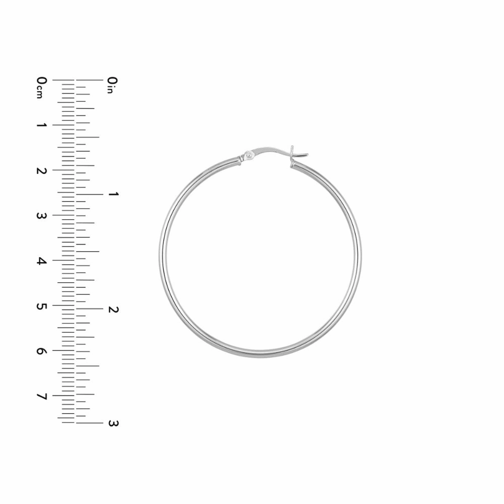 Sterling Silver Thin Polished Hoop Earrings