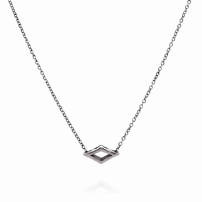 Tacori Sterling Silver 18" Open Marquise Shaped Pendant Necklace