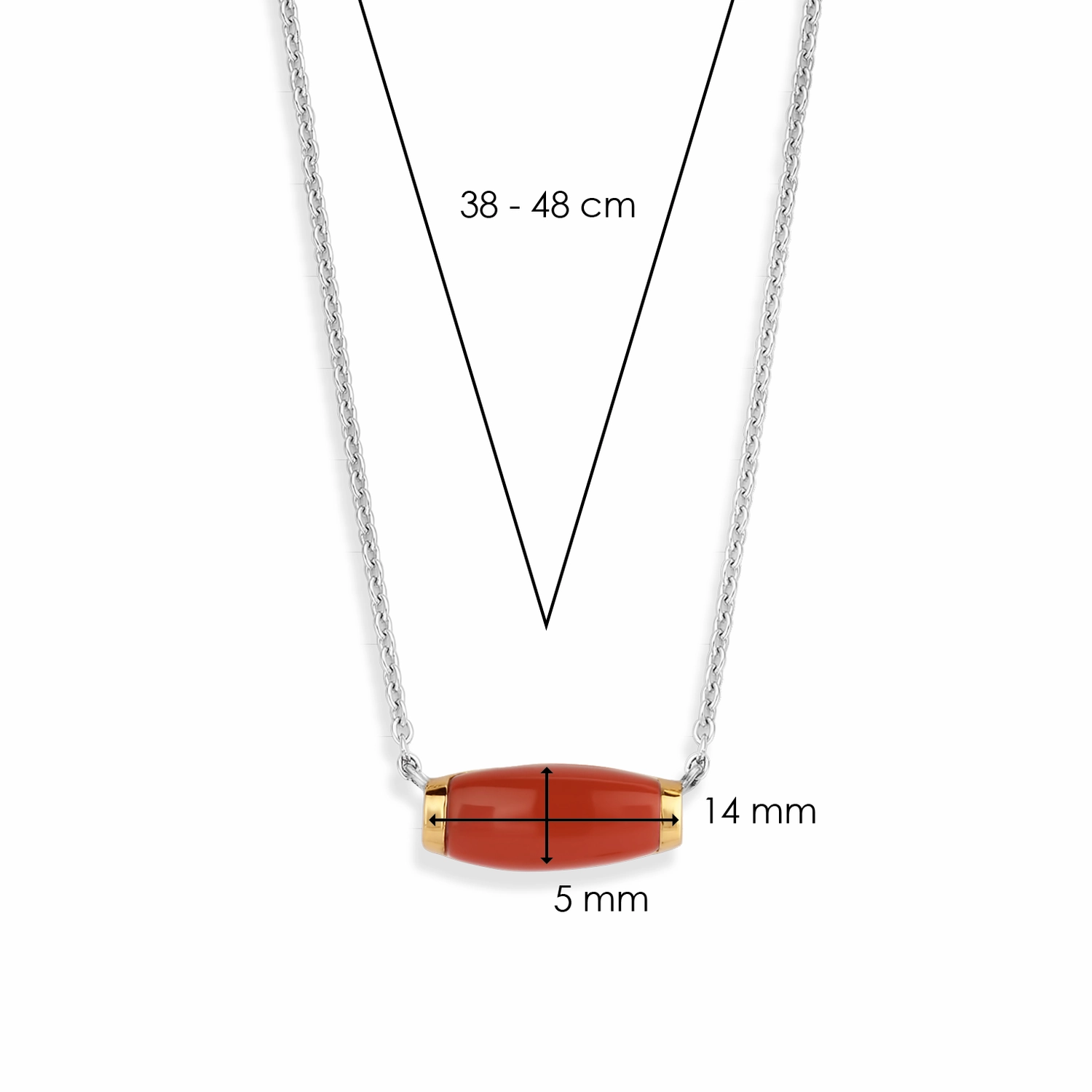 TI SENTO - Milano Coral Pendant Necklace