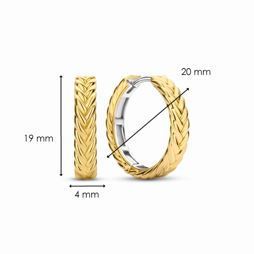 Ti Sento Braided Hoop Earrings