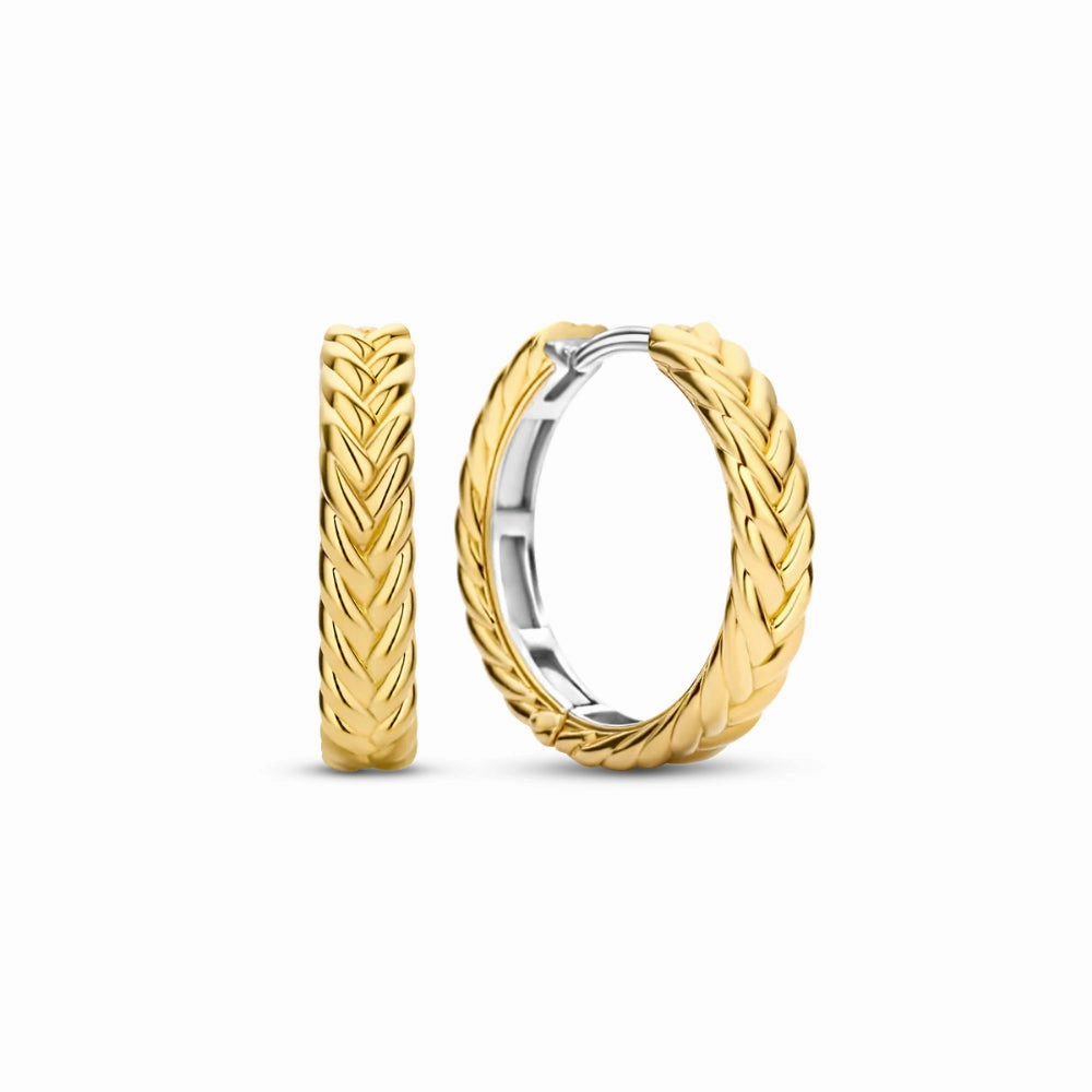 Ti Sento Braided Hoop Earrings