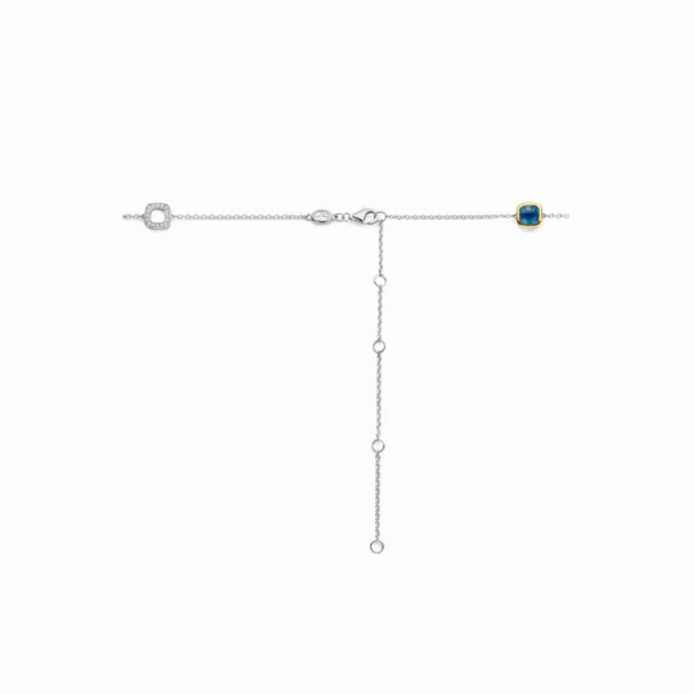 Ti Sento Cushion Station Necklace with CZ's