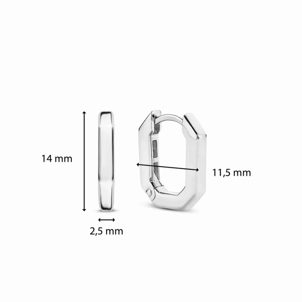 Ti Sento Geometric Huggie Earrings