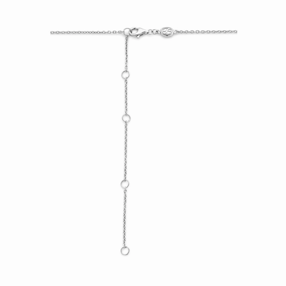 Ti Sento Geometric Pave Pendant Necklace