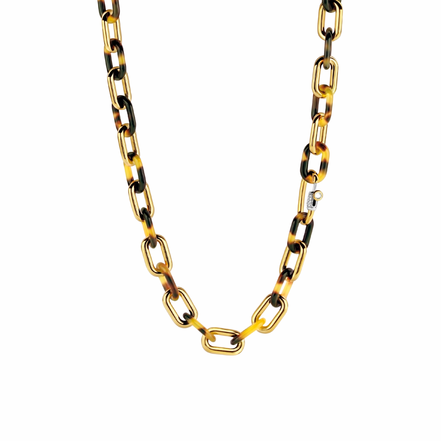 Ti Sento Leopard Print Links Necklace