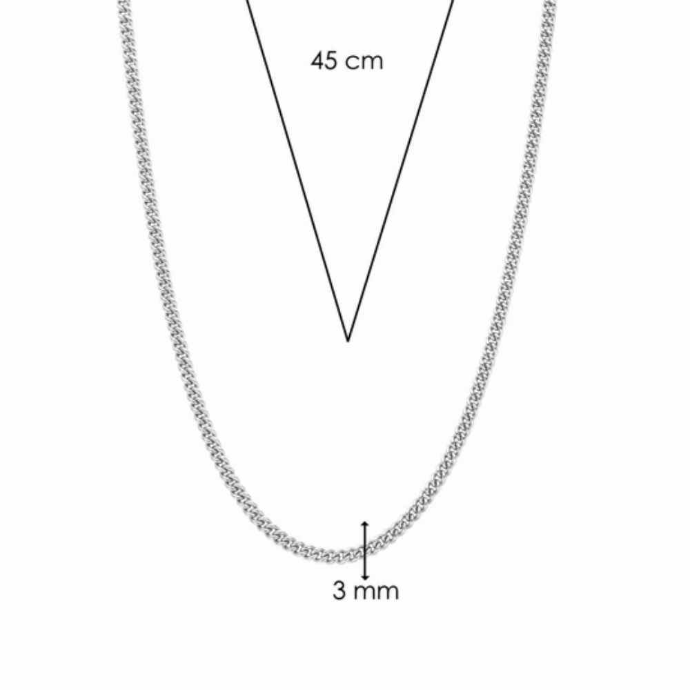 Ti Sento Sterling Silver Chain Necklace, 18"