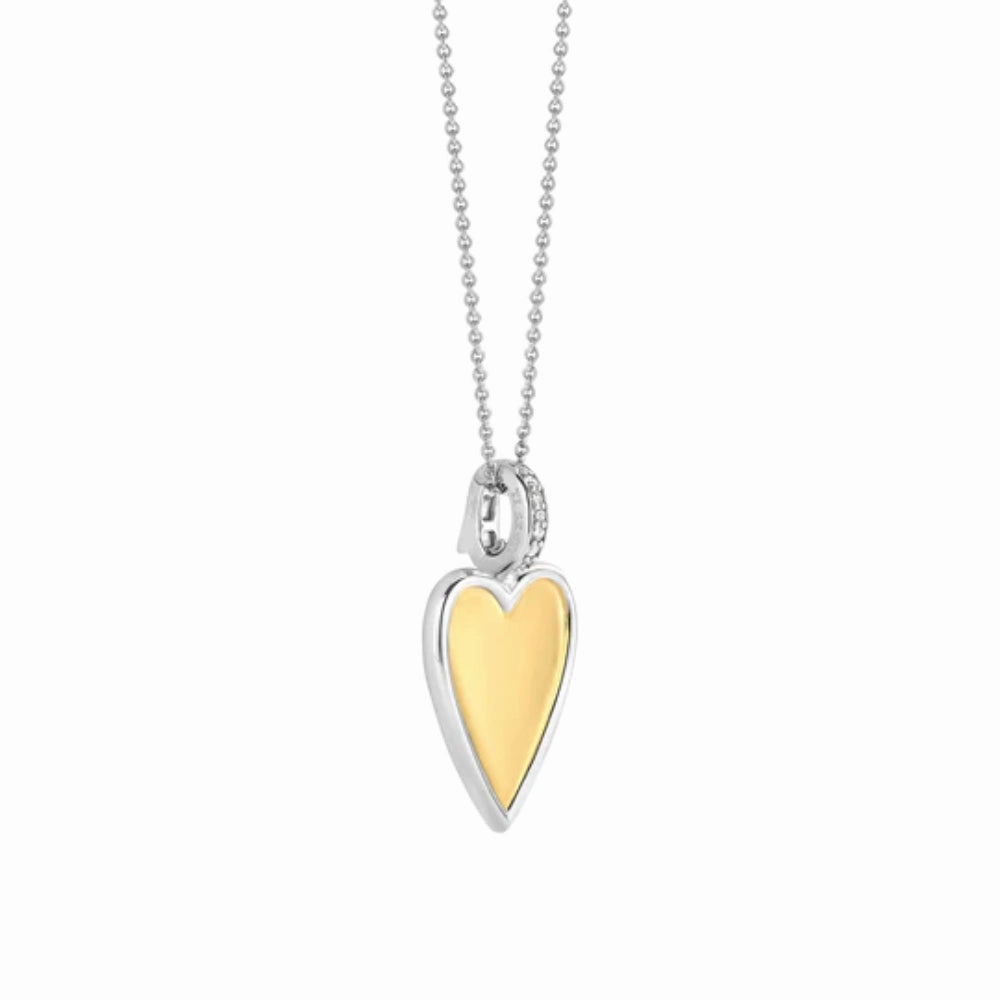 Ti Sento Two-Tone Heart Pendant Necklace
