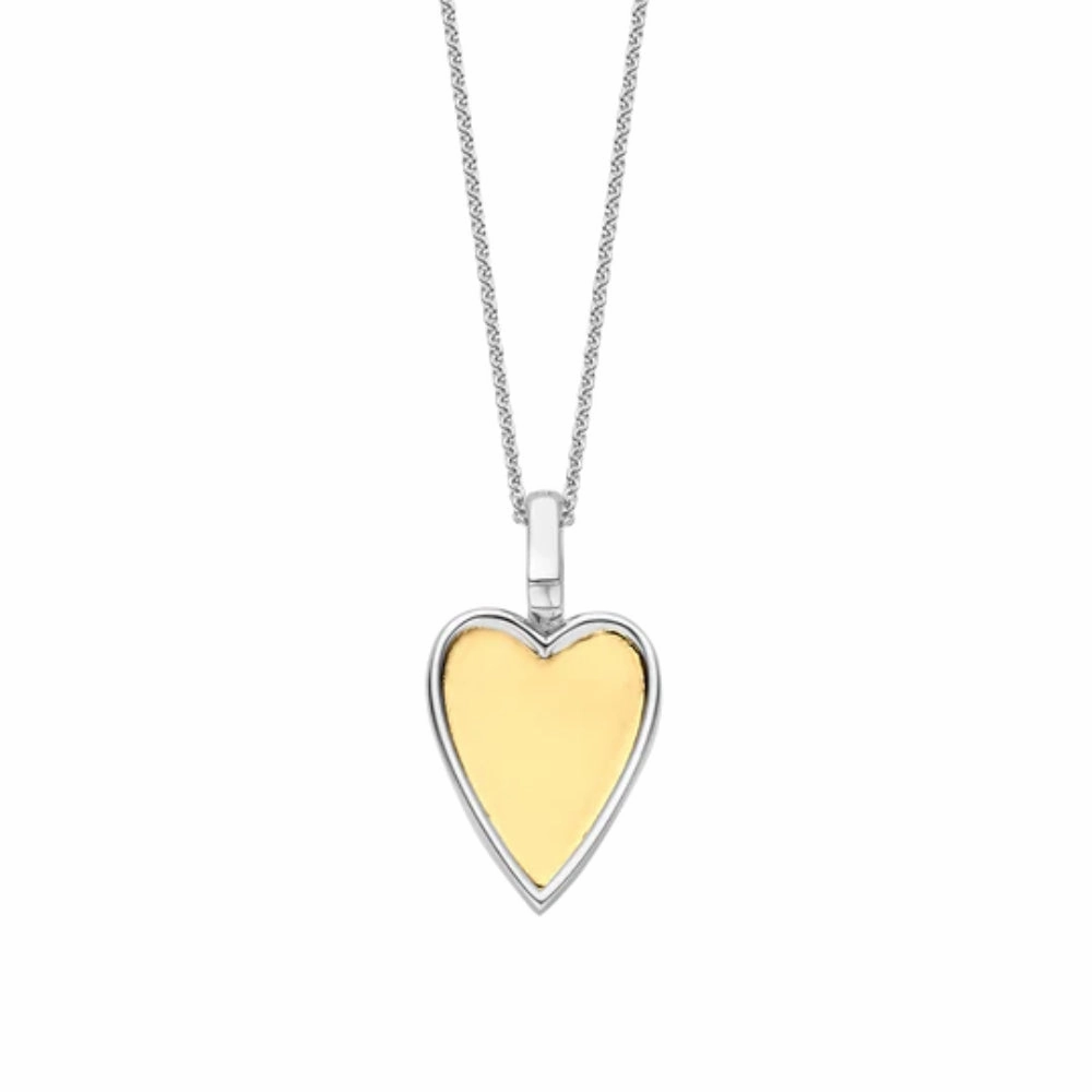 Ti Sento Two-Tone Heart Pendant Necklace