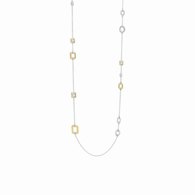 Ti Sento Two-Tone Long Station Necklace