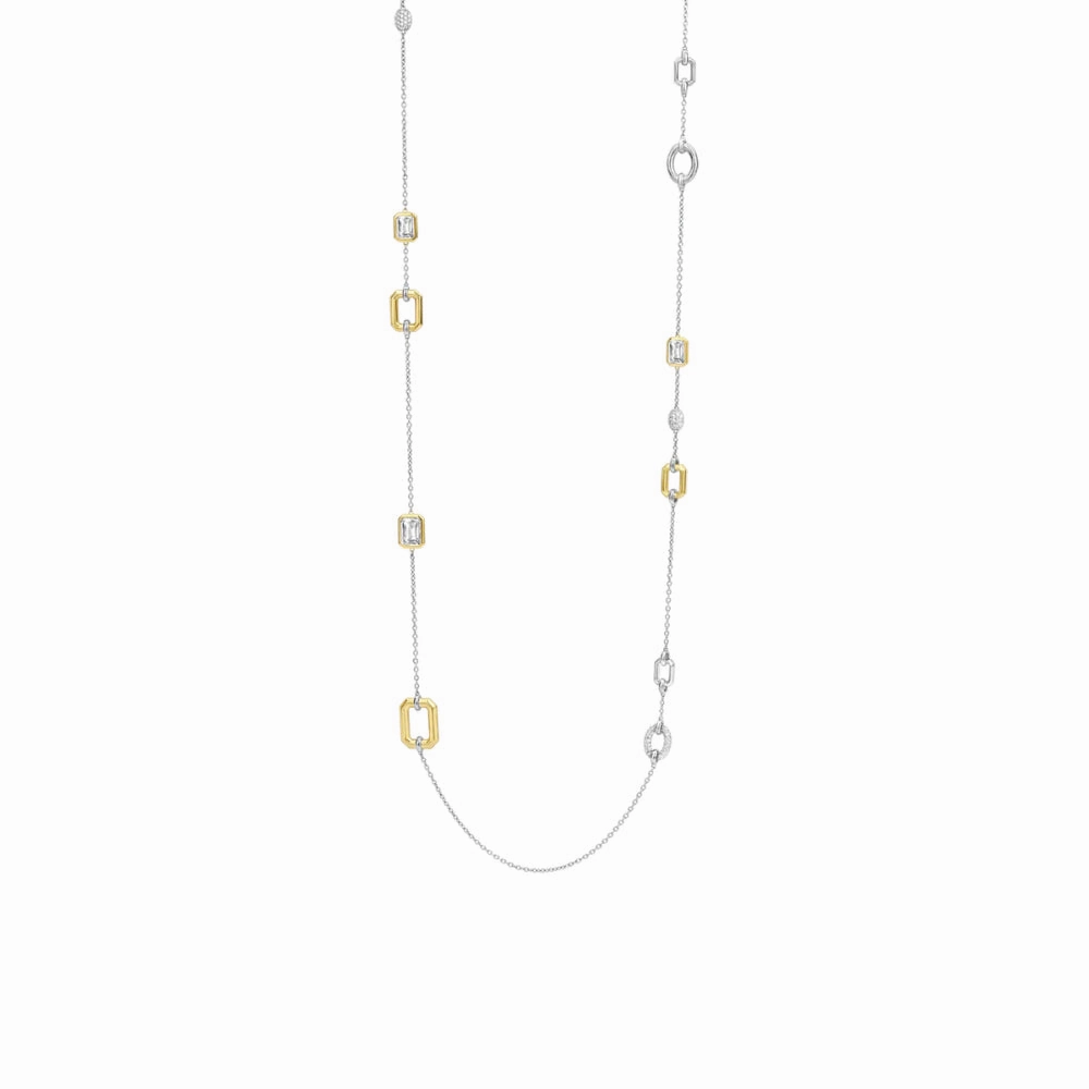 Ti Sento Two-Tone Long Station Necklace