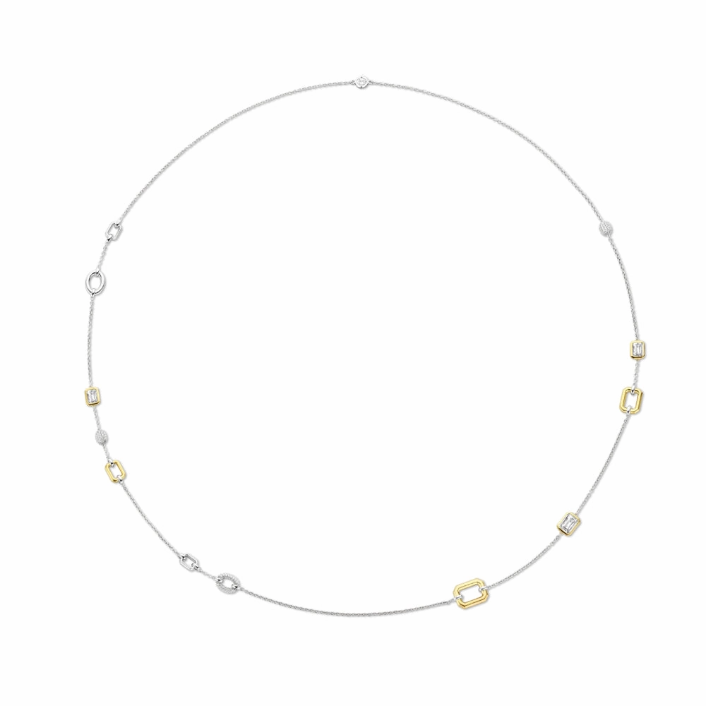 Ti Sento Two-Tone Long Station Necklace