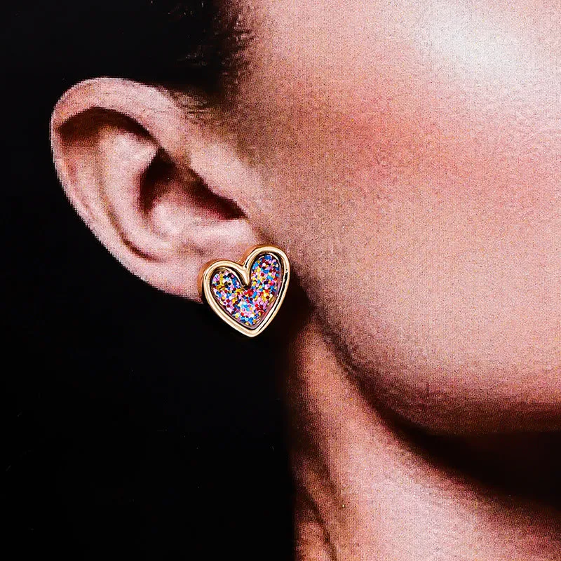 Wholesale 1 Pair of Elegant Cute Sweet Small Exquisite Alloy Fashionable Sweet Cool Love Commuting Versatile Earrings