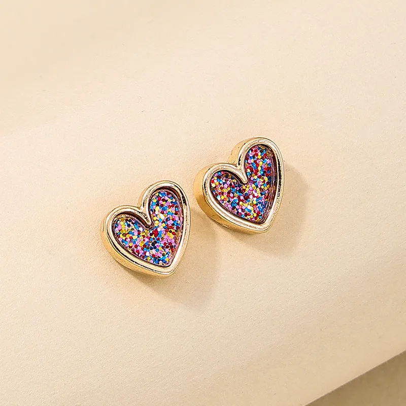 Wholesale 1 Pair of Elegant Cute Sweet Small Exquisite Alloy Fashionable Sweet Cool Love Commuting Versatile Earrings