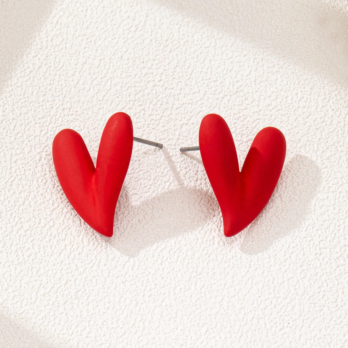 Wholesale 1 Pair/3 Pair/4 Pair Elegant Design Metal Love Heart Stud Earrings