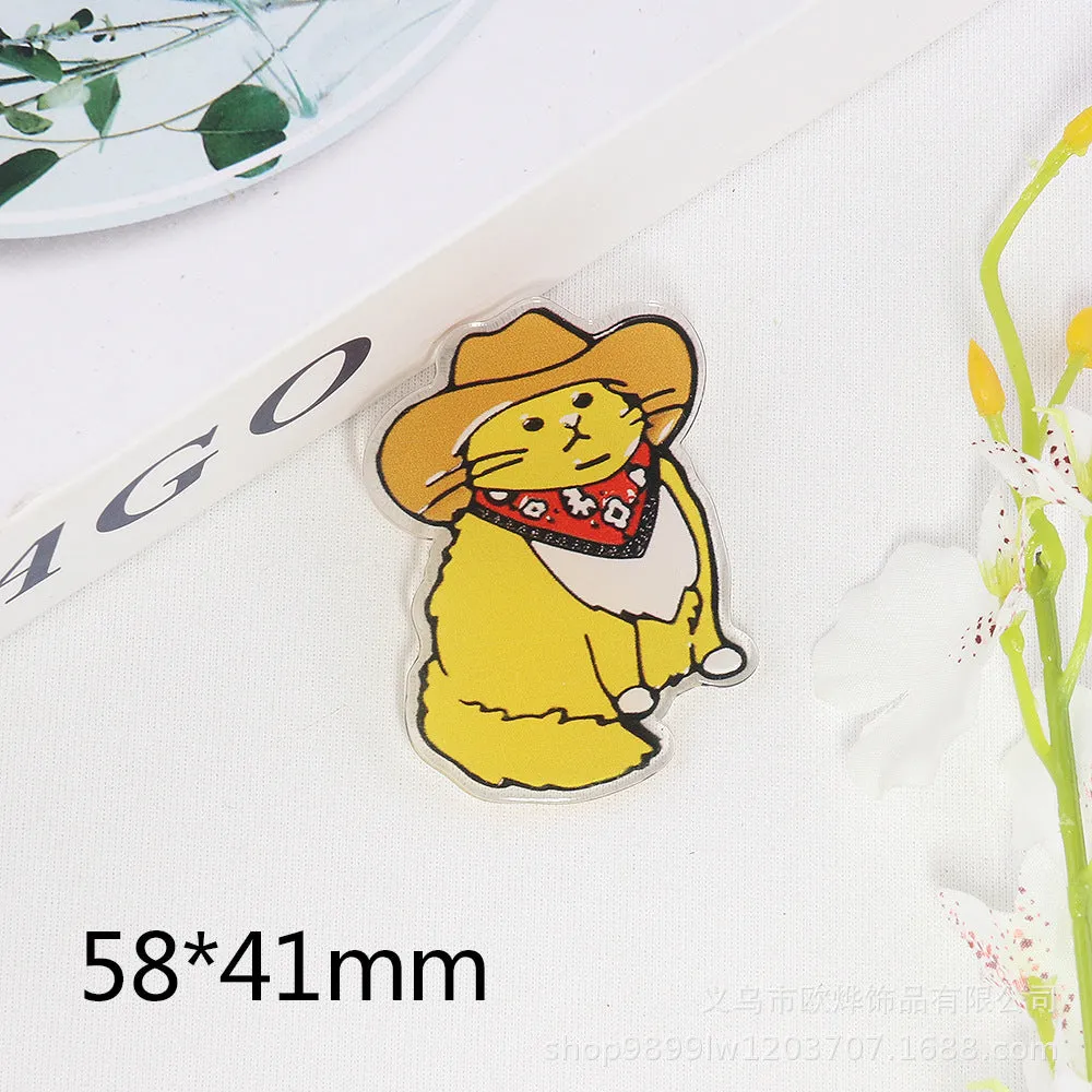 Wholesale 10pcs acrylic pin DIY patch accessories