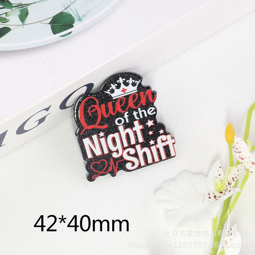 Wholesale 10pcs acrylic pin DIY patch accessories