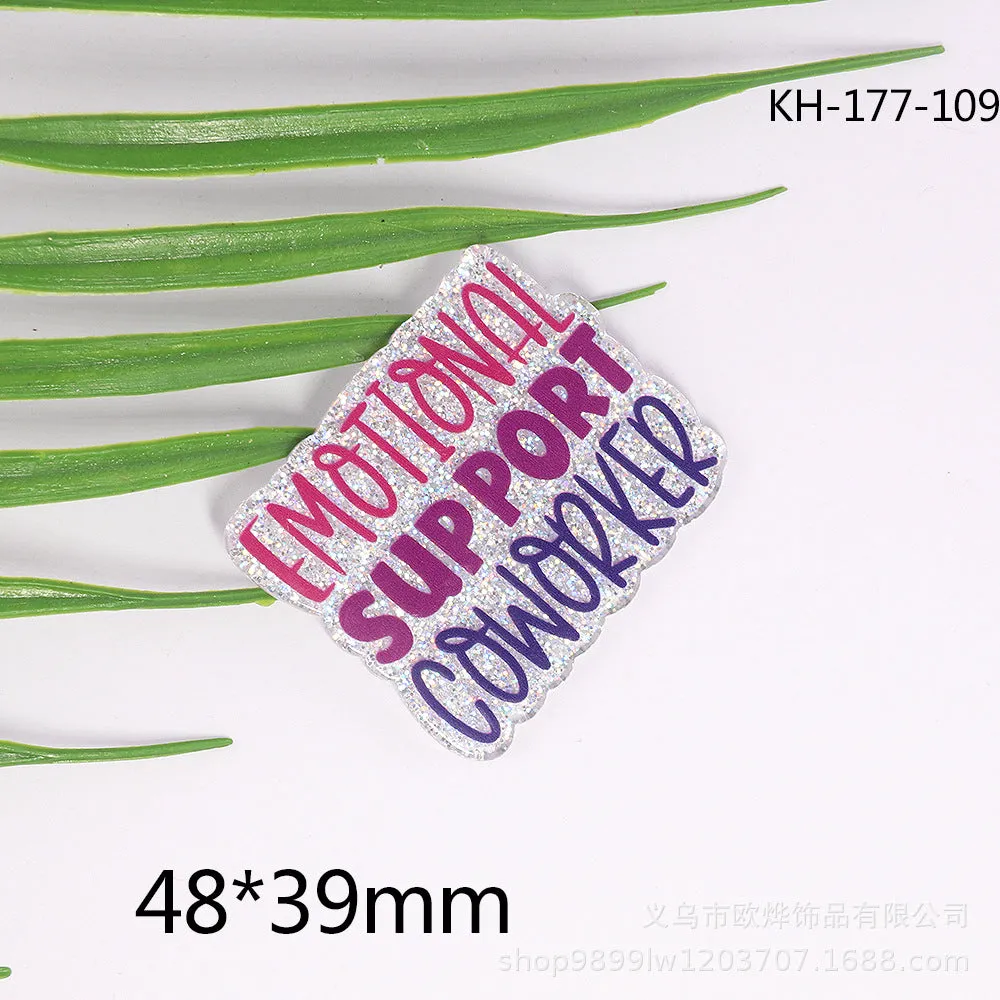 Wholesale 10pcs cartoon letter peach heart car Medical bag jewelry acrylic cute DIY patch accessories