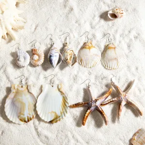 Wholesale 10pcs  Vintage Beach Style Conch Shell Acrylic Earrings