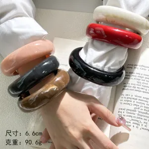 Wholesale 10pcs Yuyu fashion new marble pattern acrylic bracelet shaped resin square round bracelet