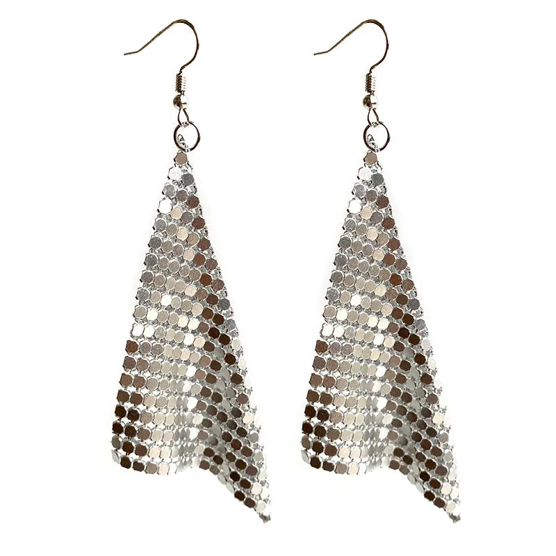 Wholesale 12pairs/pack American Flag Rainbow Leopard Print Metal Mesh Earrings