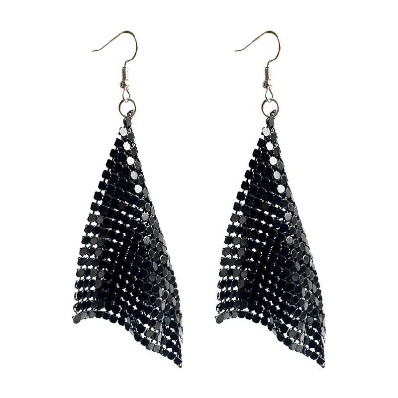 Wholesale 12pairs/pack American Flag Rainbow Leopard Print Metal Mesh Earrings