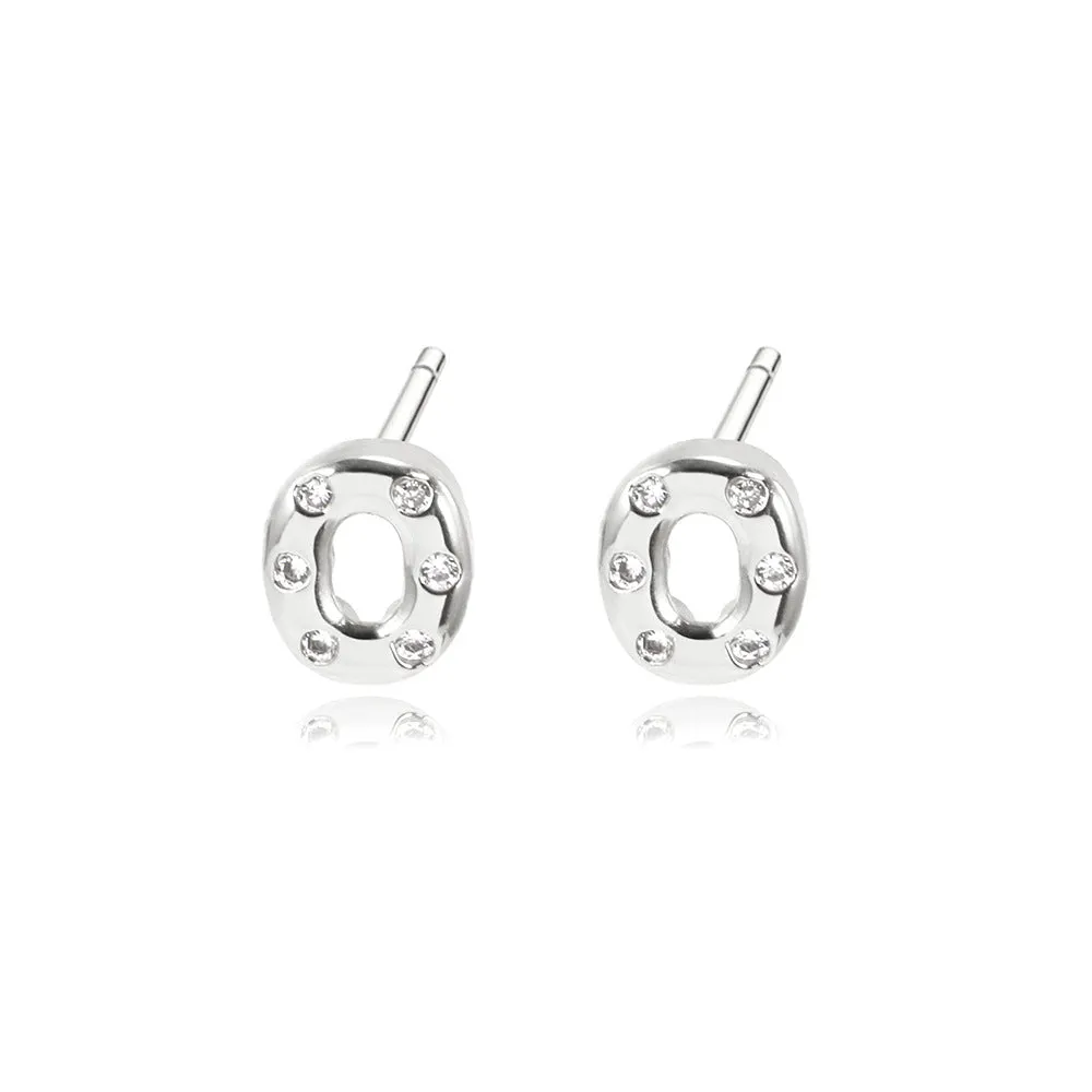 Wholesale 12PCS Geometric Zirconium Copper Earrings