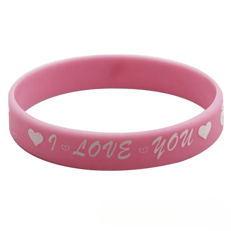 Wholesale 12pcs Valentine's Day Silicone Bracelet