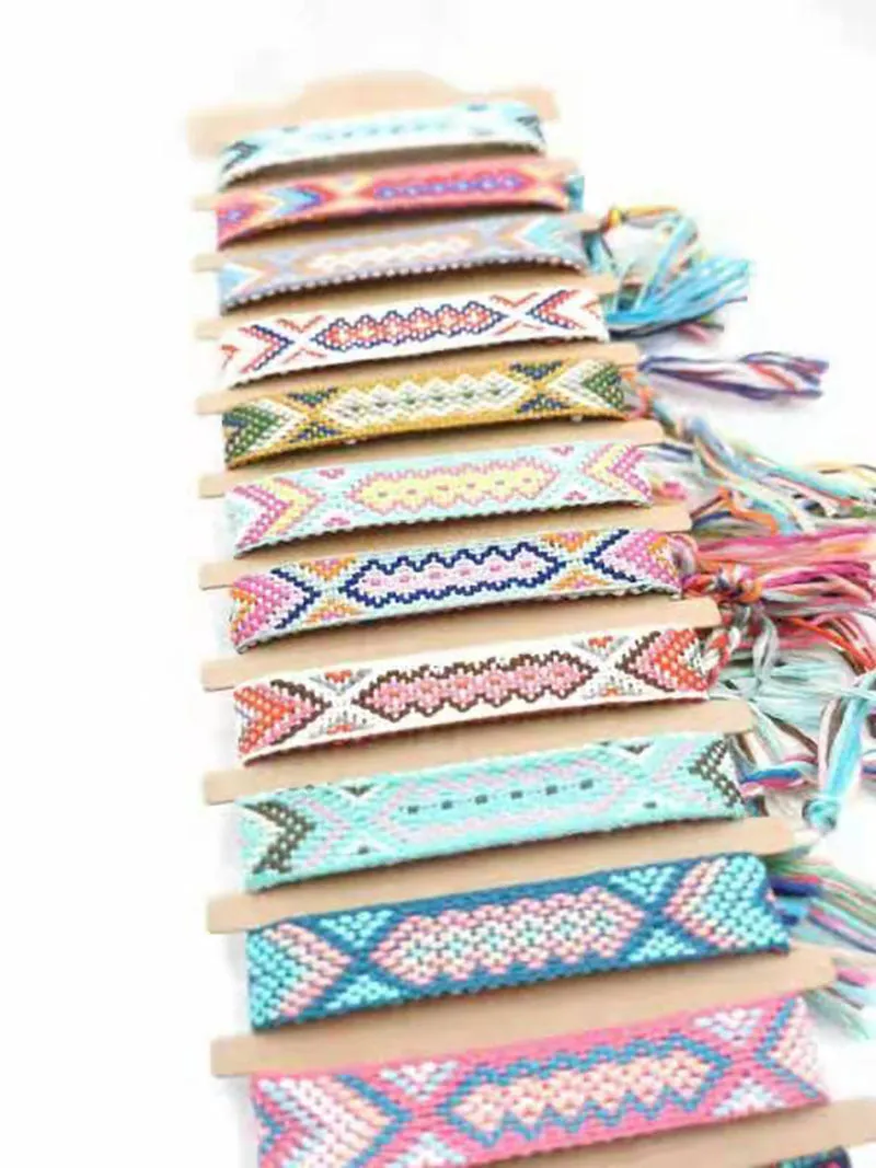 Wholesale 12pcs/set Hand Woven Aztec Friendship Bracelet