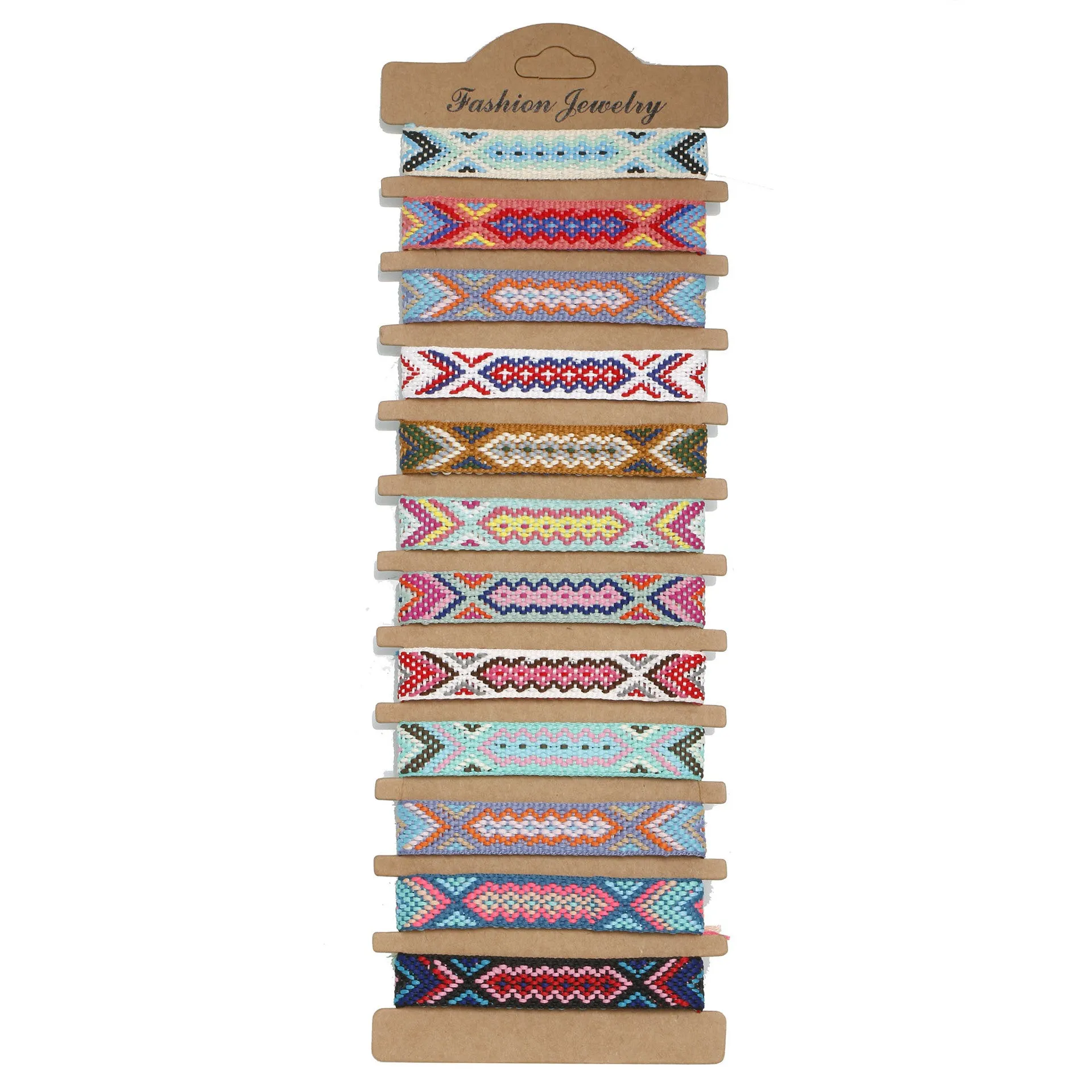 Wholesale 12pcs/set Hand Woven Aztec Friendship Bracelet