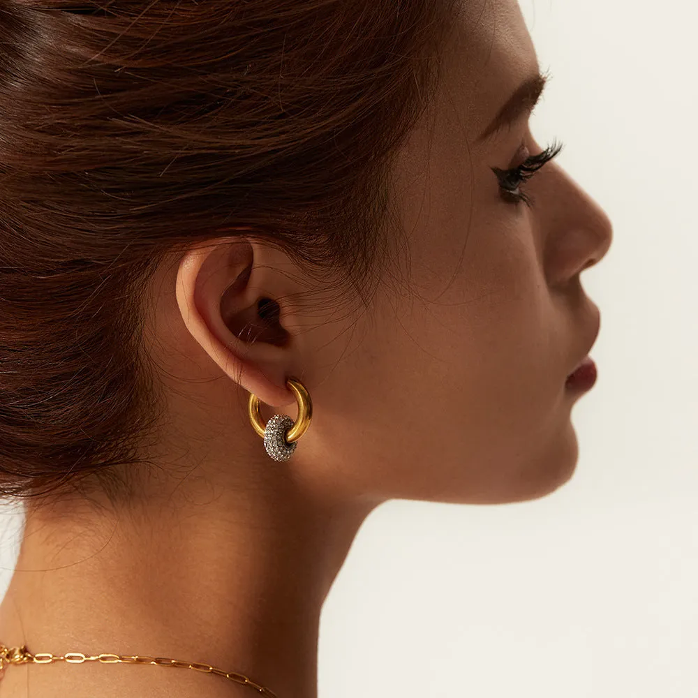Wholesale 18K Gold Plated Stainless Steel Earrings