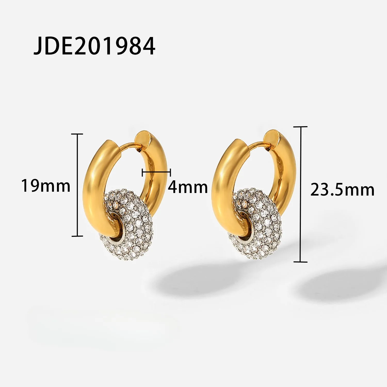 Wholesale 18K Gold Plated Stainless Steel Earrings