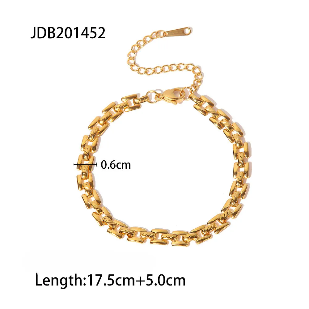 Wholesale 18K Gold Plated Stainless Steel Pendant Bracelet