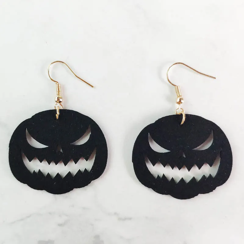 Wholesale 2 Pair/Pack Halloween Skull Spider Earrings