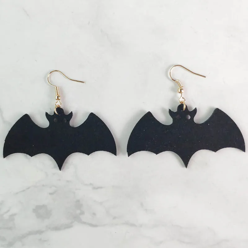 Wholesale 2 Pair/Pack Halloween Skull Spider Earrings