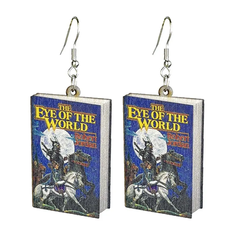 Wholesale 2 Pairs/pack Retro Reading Day Simple Temperament Forest Wood Earrings