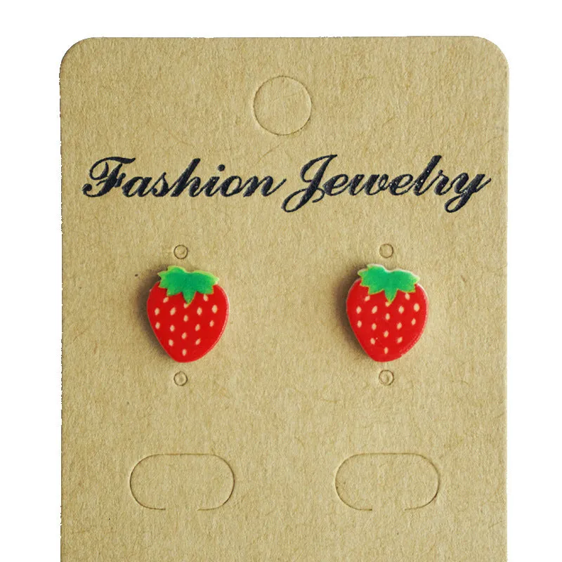 Wholesale 2 Pairs/Pack UFO Turtle Shell Strawberry Avocado Acrylic Earrings