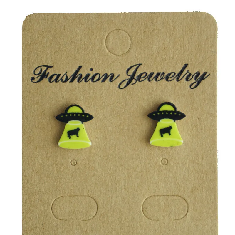 Wholesale 2 Pairs/Pack UFO Turtle Shell Strawberry Avocado Acrylic Earrings